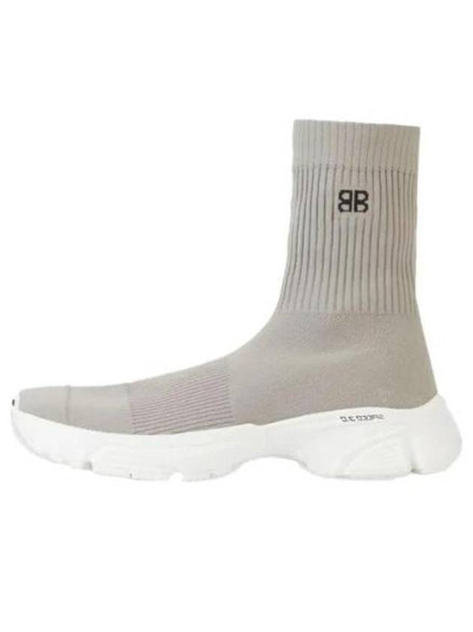 Luxury Balenciaga Speedrunner 30 Recycled Knit High Top Sneakers Grey