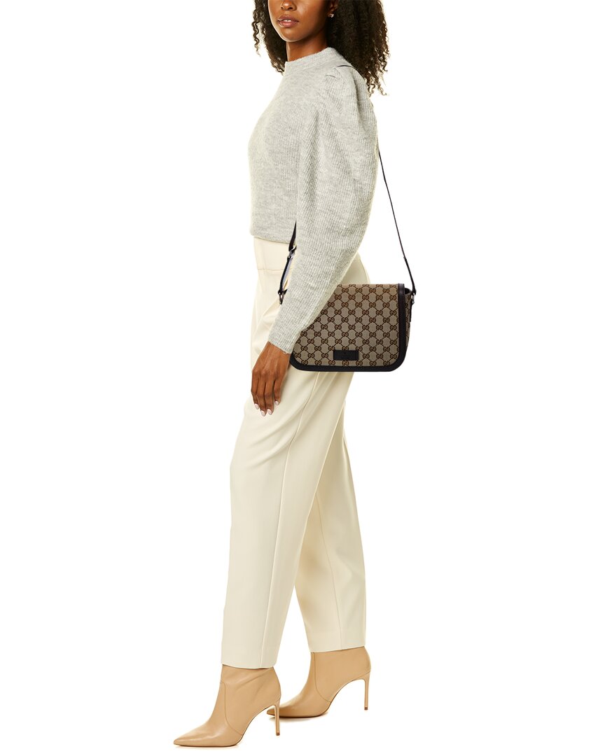 Luxury Gucci Trending 2025 GG Canvas & Leather Shoulder Bag