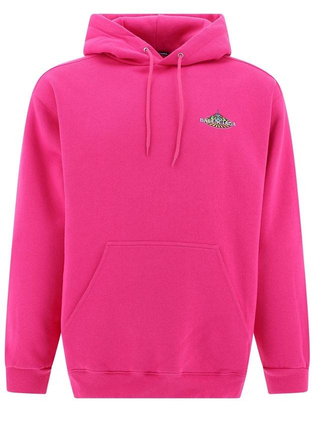 Luxury Balenciaga Bonjour Oversized Hoodie Pink