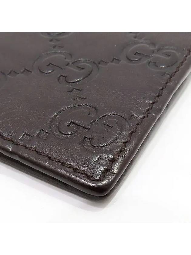 Luxury Gucci Trending 2025 170580 GG Logo Cima Brown Leather Money Clip Bicycle Wallet