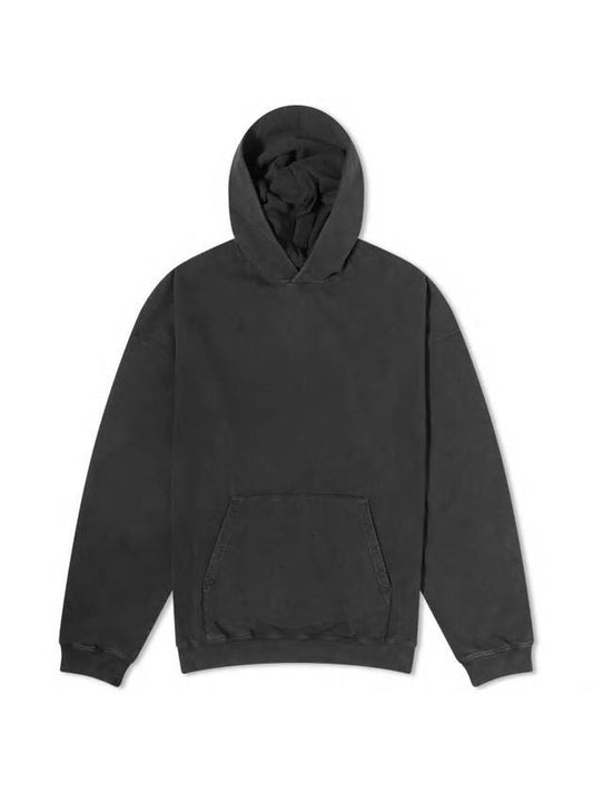 Luxury Balenciaga Back Logo Hooded Top Black
