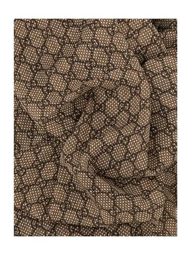 Luxury Gucci Trending 2025 GG Signature Scarf Brown