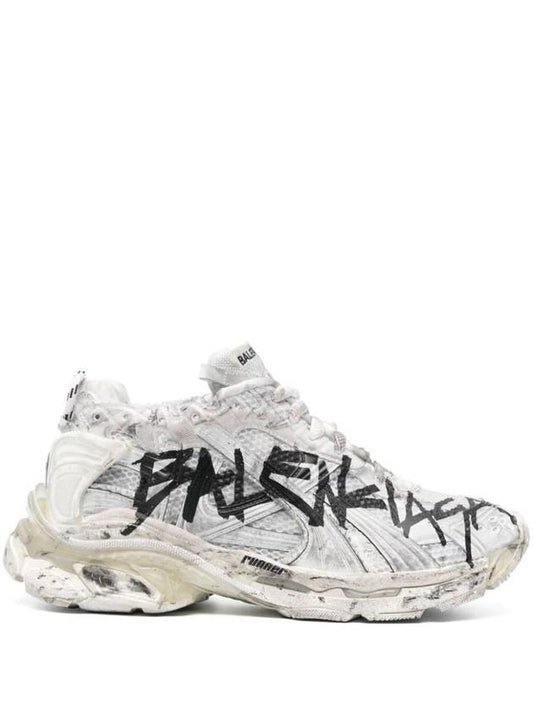 Luxury Balenciaga Runner Graffiti Low Top Sneakers White