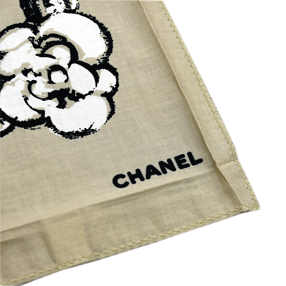 Luxury Chanel Icon Scarf Beige Small New