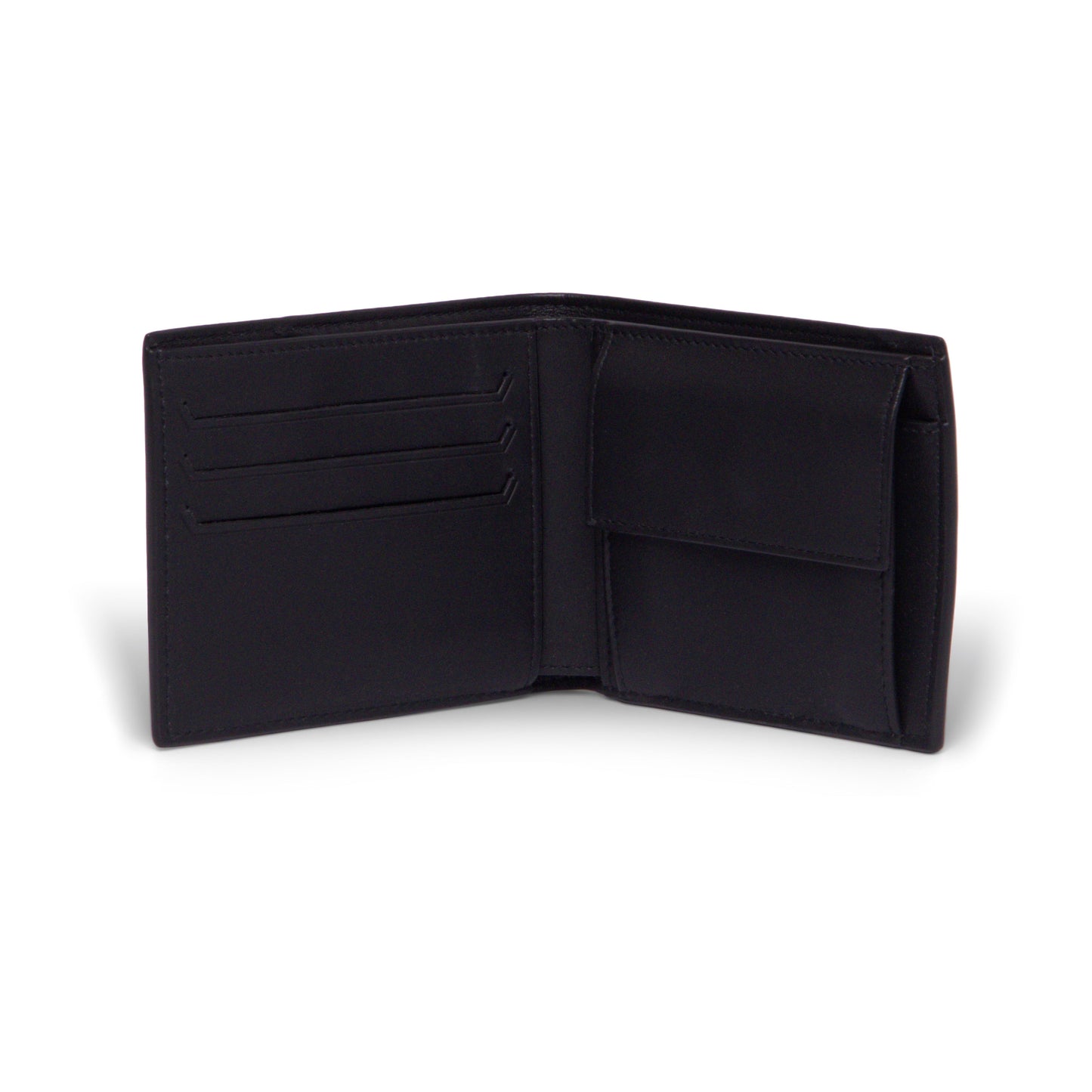Luxury Bottega Veneta Logo Embossed Two Tone Bi-Fold Wallet