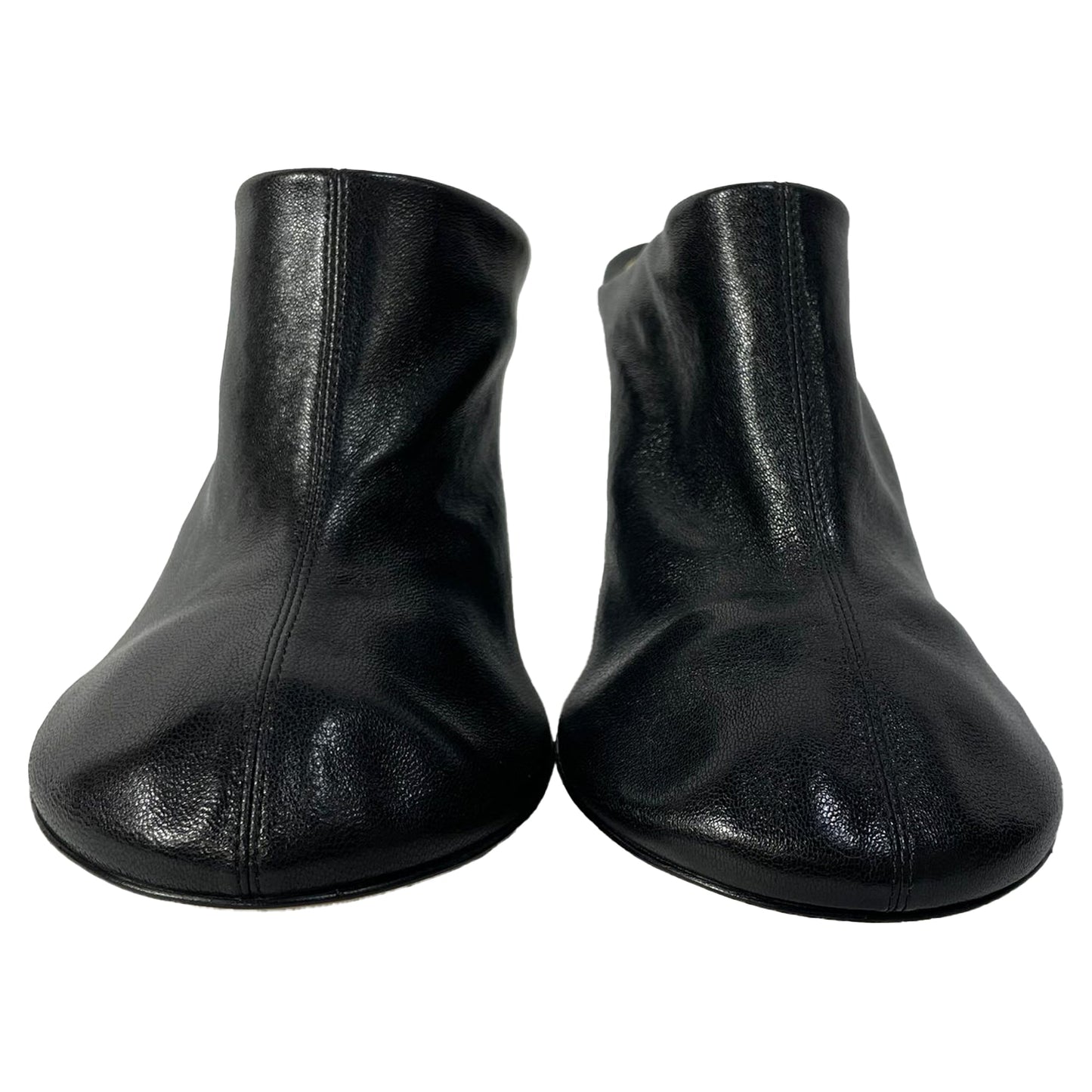 Luxury Bottega Veneta Dot Sock Mules in Black Lambskin Leather