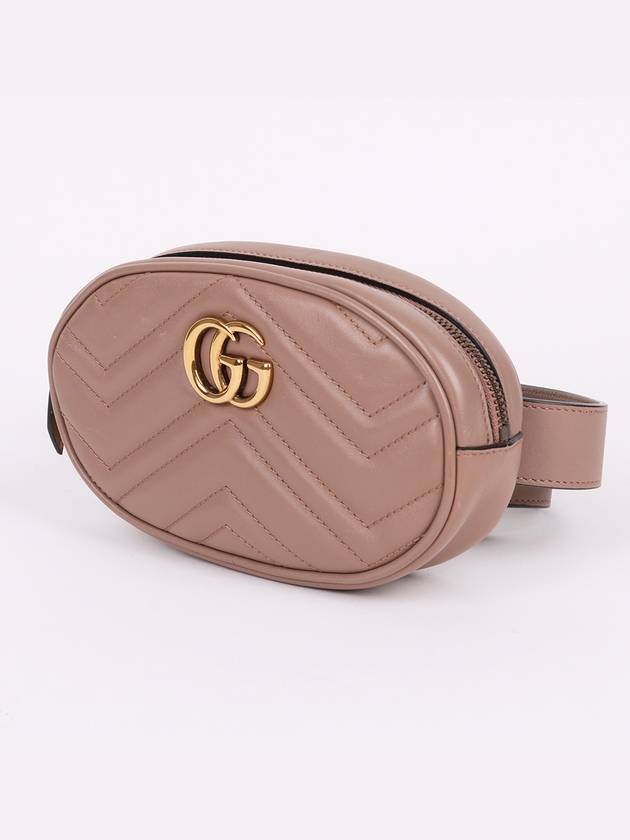 Luxury Gucci Trending 2025 GG Marmont Matelasse Jean Beige Belt Bag 476434