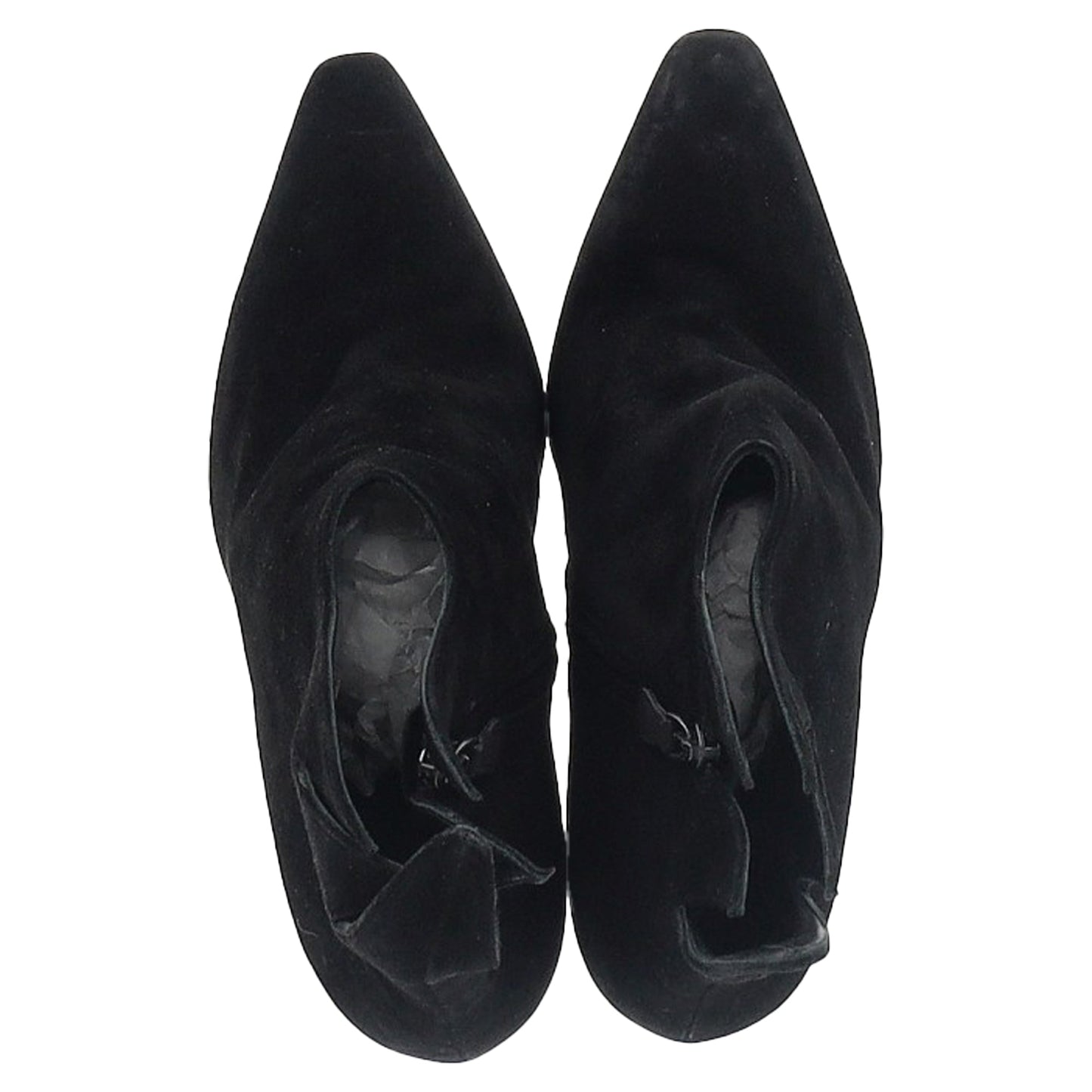 Luxury Bottega Veneta Flame Heeled Ankle Boots in Black Suede