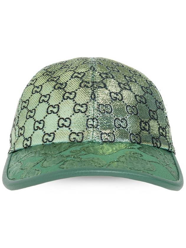 Luxury Gucci Trending 2025 Lame Jacquard Ball Cap Green