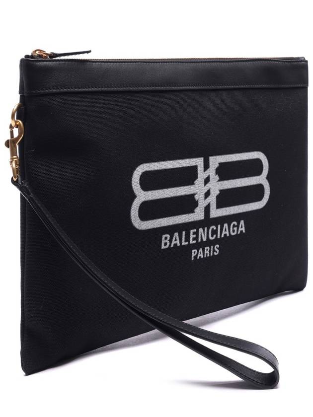 Luxury Balenciaga Flat Jumbo Clutch Bag Black