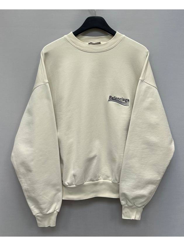 Luxury Balenciaga Wave logo embroidered sweatshirt