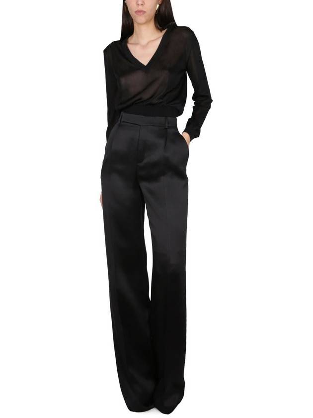 Luxury Saint Laurent 23 ss Satin Flare Pants 736713Y013G1000 B0020168885