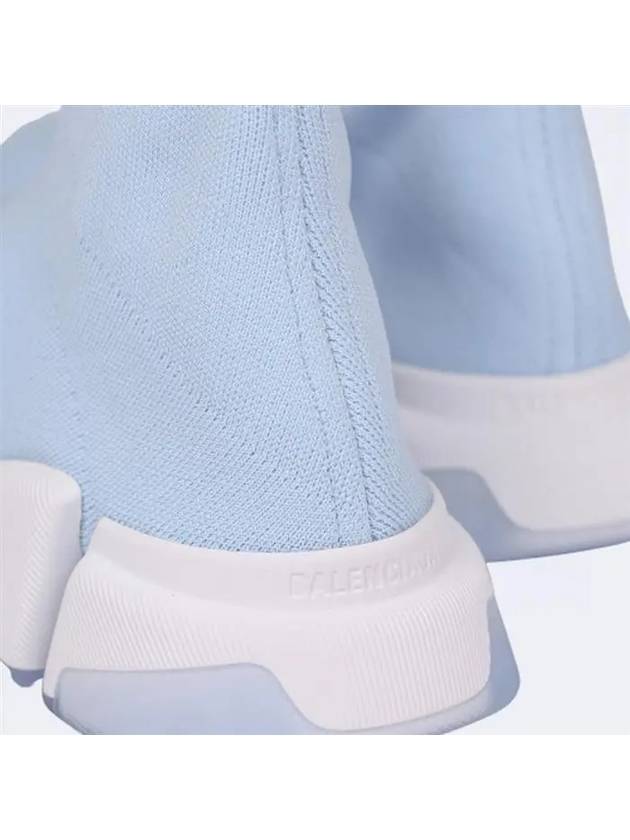 Luxury Balenciaga Speedrunner Knit High Top Sneakers Blue