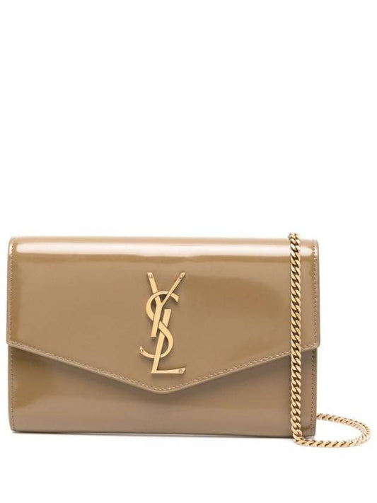 Luxury Saint Laurent Uptown chain shoulder bag cardamom seed