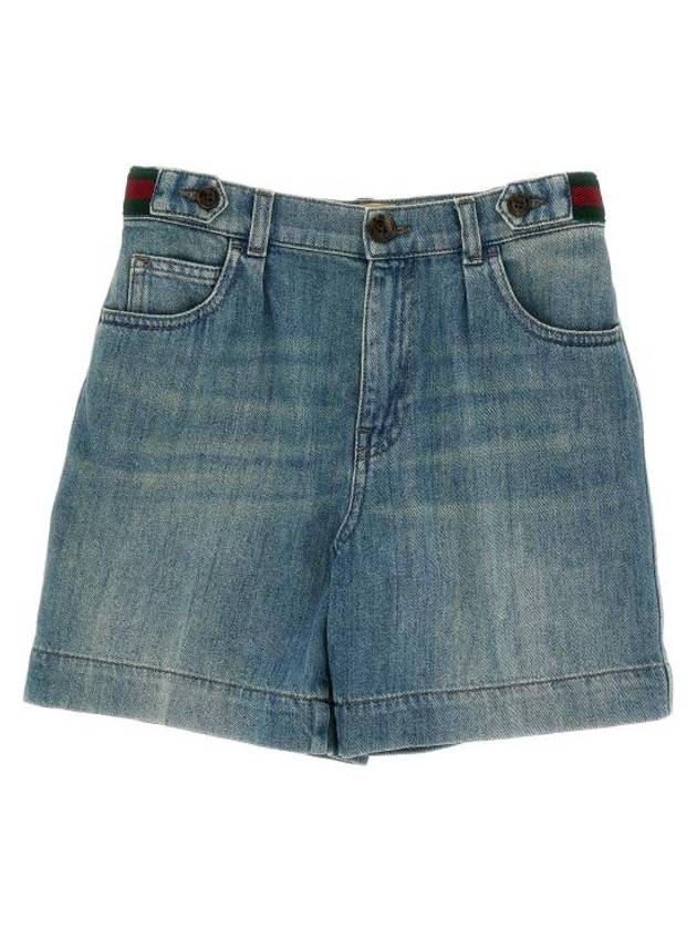 Luxury Gucci Trending 2025 Kids Bermuda Denim Shorts Blue