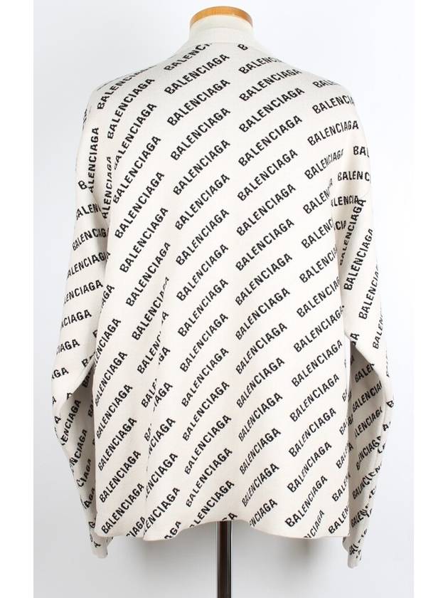 Luxury Balenciaga All over multi logo cardigan L