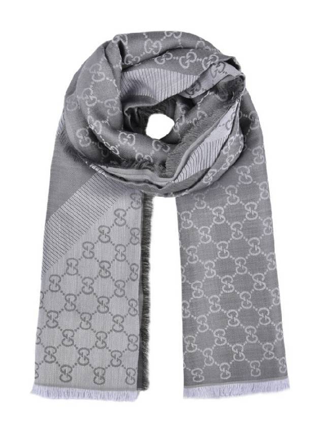 Luxury Gucci Trending 2025 GG Jacquard Square Muffler Grey