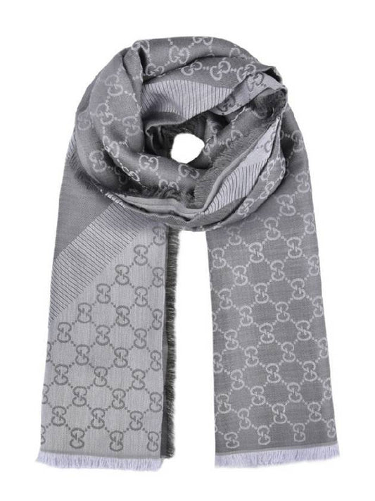 Luxury Gucci Trending 2025 GG Jacquard Square Muffler Grey