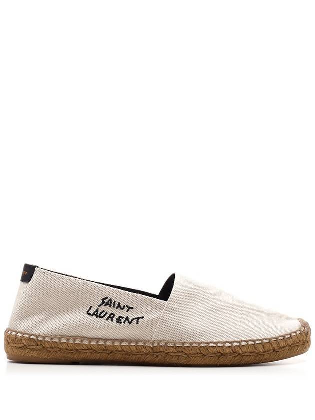 Luxury Saint Laurent Logo Monogram Espadrilles Beige