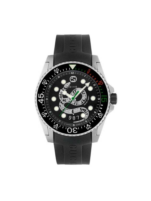 Luxury Gucci Trending 2025 Dive King Snake Rubber 45mm Watch Black
