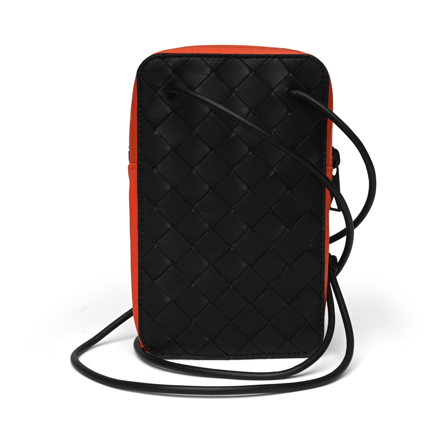 Luxury Bottega Veneta Intrecciato Orange Shoulder Bag