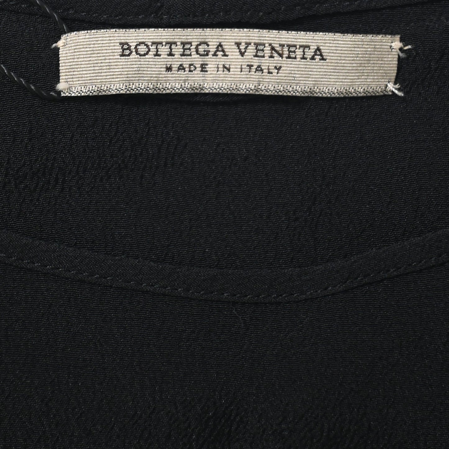 Luxury Bottega Veneta Flowing Asymmetric Dress in Black Silk