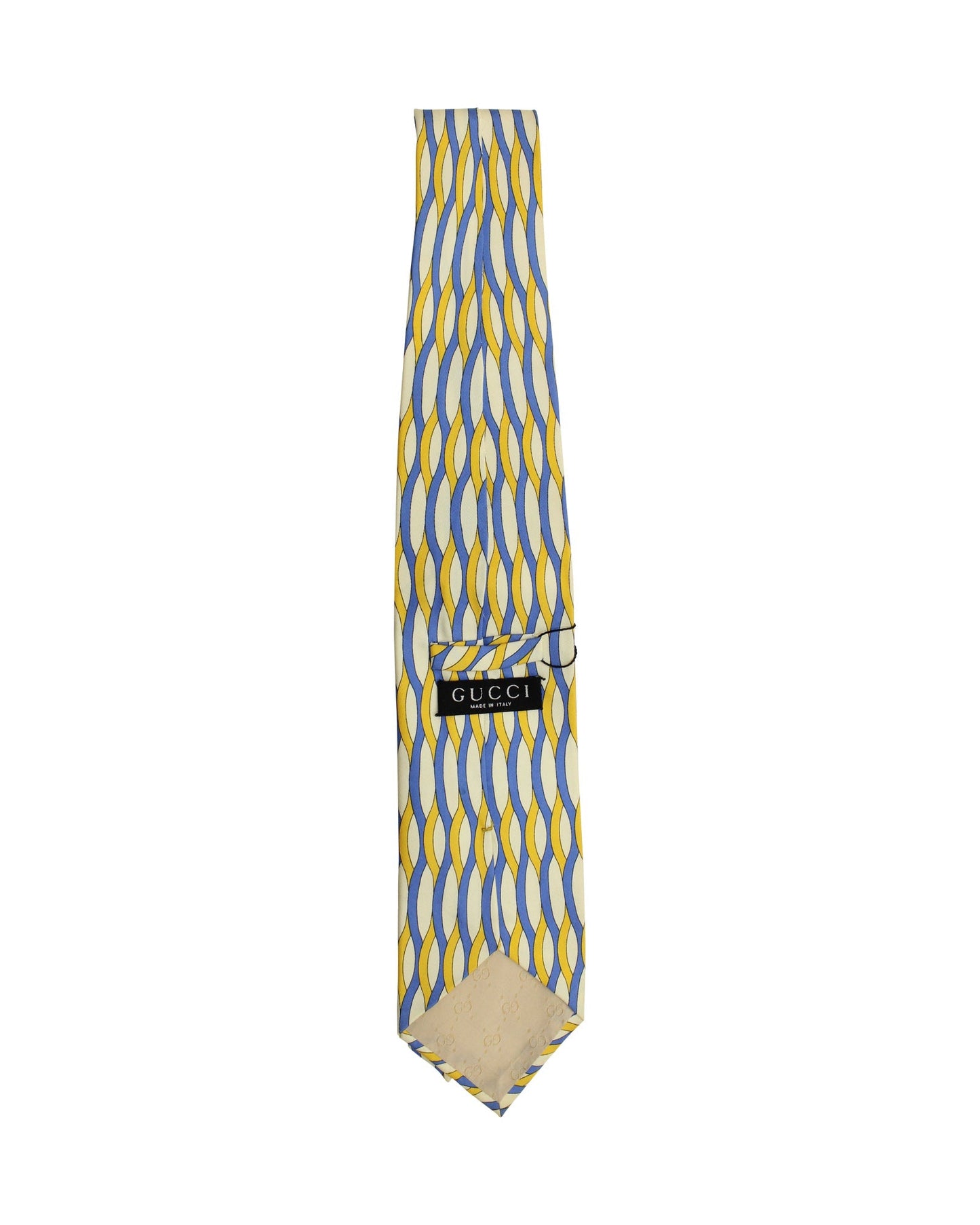 Luxury Gucci Trending 2025 Printed Tie in Yellow Silk