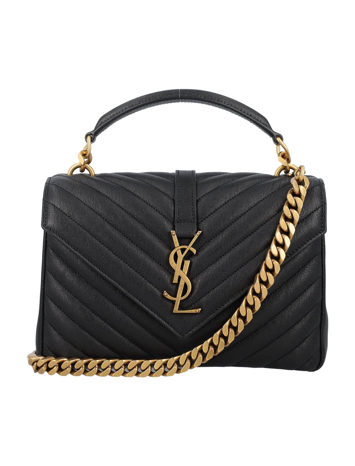 Luxury Saint Laurent Women's Ysl Bo Mng College M in Black | 24A600279BRM07 Color 1000