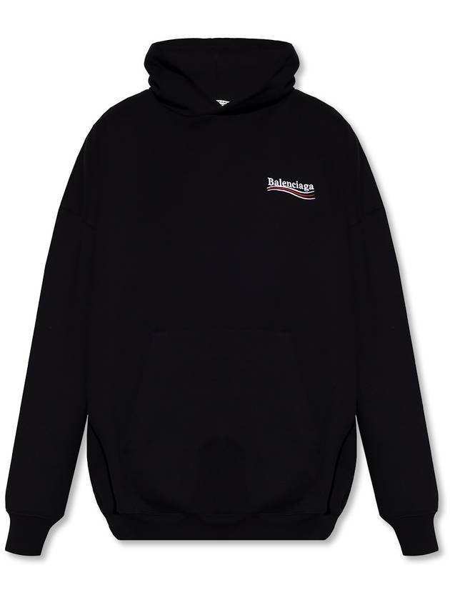 Luxury Balenciaga Political Campaign Oversized Fit Hoodie Black