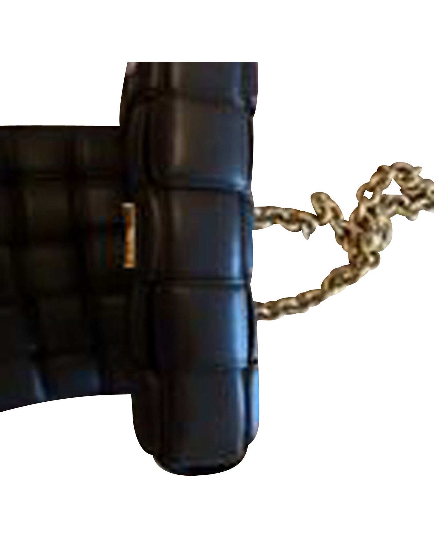 Luxury Bottega Veneta Chain Cassette Bag in Dark Brown Lambskin Leather