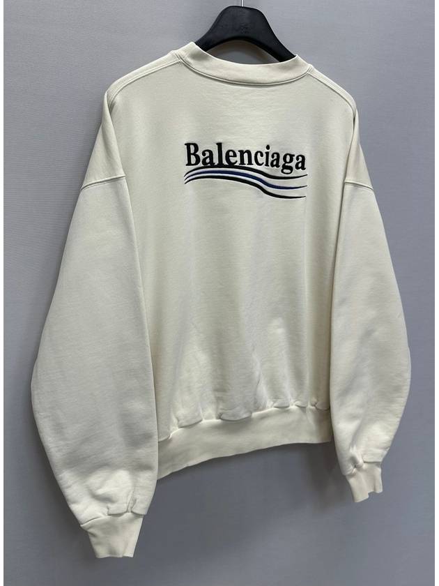 Luxury Balenciaga Wave logo embroidered sweatshirt