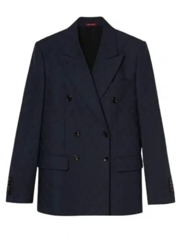 Luxury Gucci Trending 2025 Double Breasted GG Wool Blazer Jacket Black