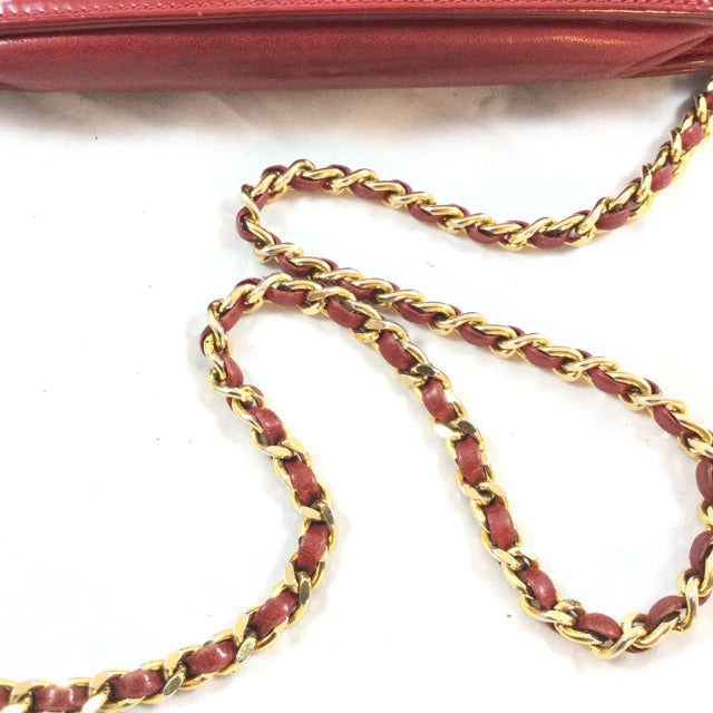 Luxury Chanel Patent Leather Wallet on a Chain