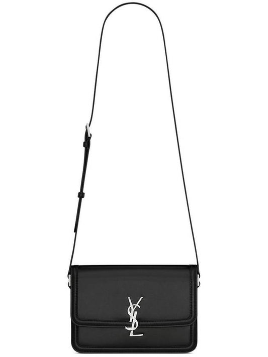 Luxury Saint Laurent Men's Solferino Medium Satchel Cross Bag Black