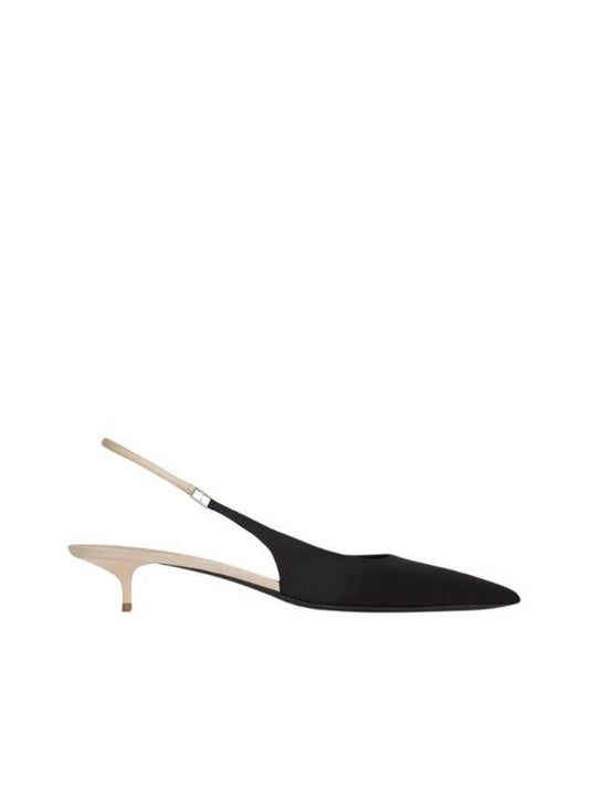 Luxury Saint Laurent Women's Cherish Sling Back Pumps Heels Black