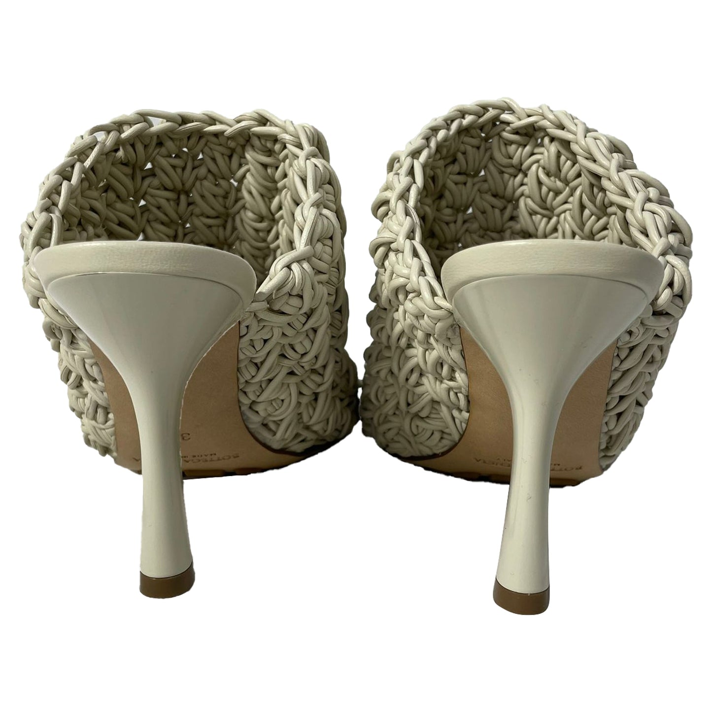 Luxury Bottega Veneta The Board Open-Toe Mules in Cream Leather
