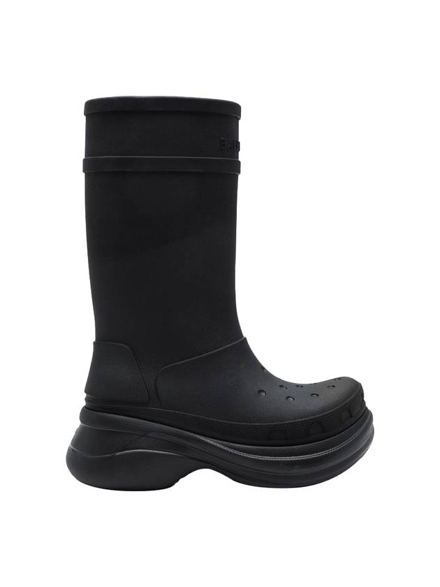 Luxury Balenciaga Crocs Rain Boots Black
