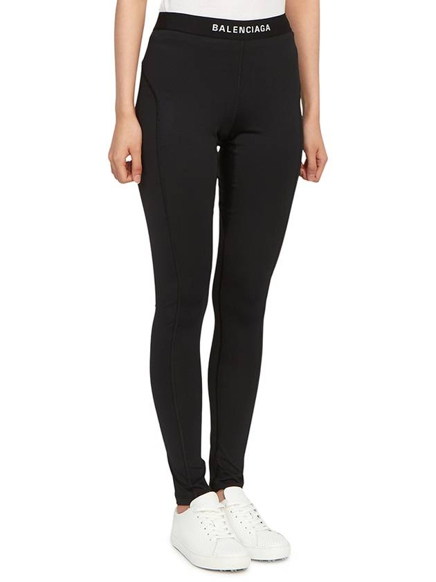 Luxury Balenciaga Athletic Leggings Pans Black