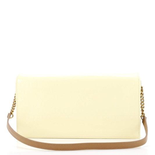 Luxury Saint Laurent Kate 99 Flap Bag Monogram All Over Patent Medium