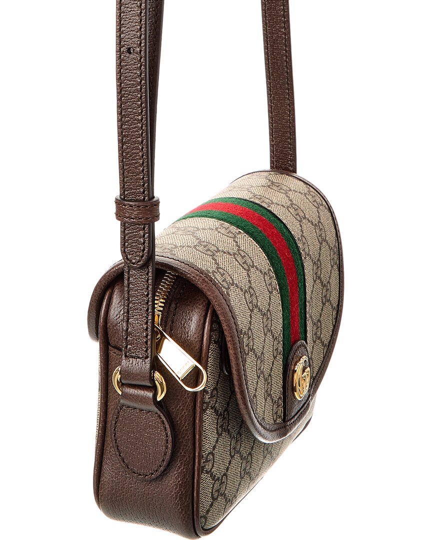Luxury Gucci Trending 2025 Ophidia Mini GG Supreme Canvas & Leather Shoulder Bag