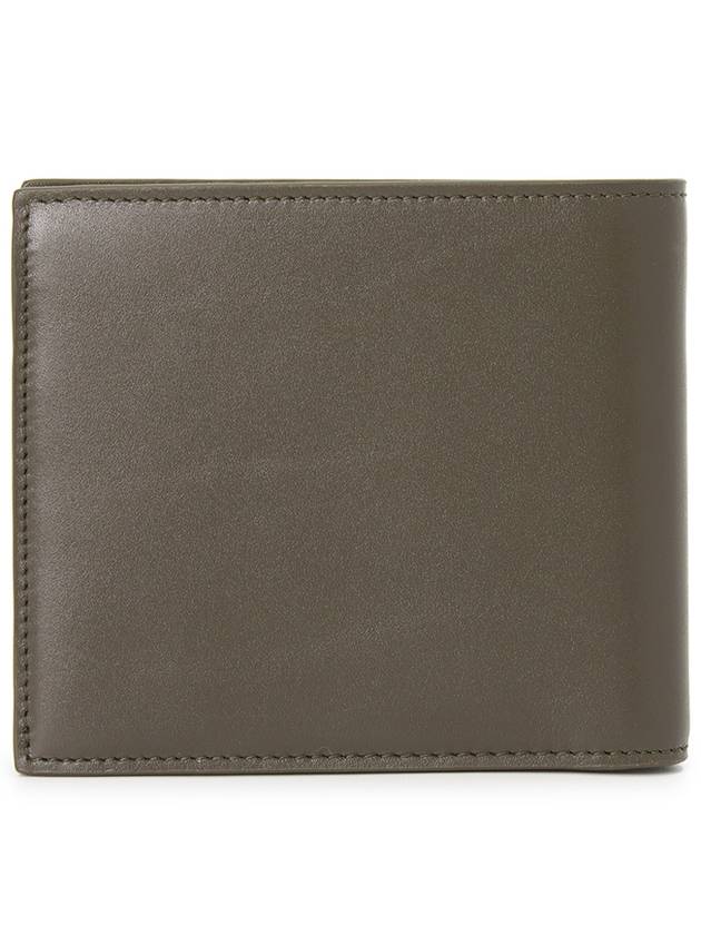 Luxury Saint Laurent East West Leather Half Wallet Light Musk