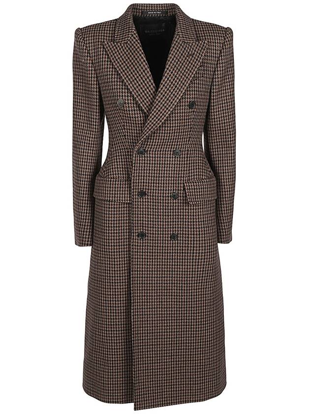 Luxury Balenciaga Wool Double Coat Brown