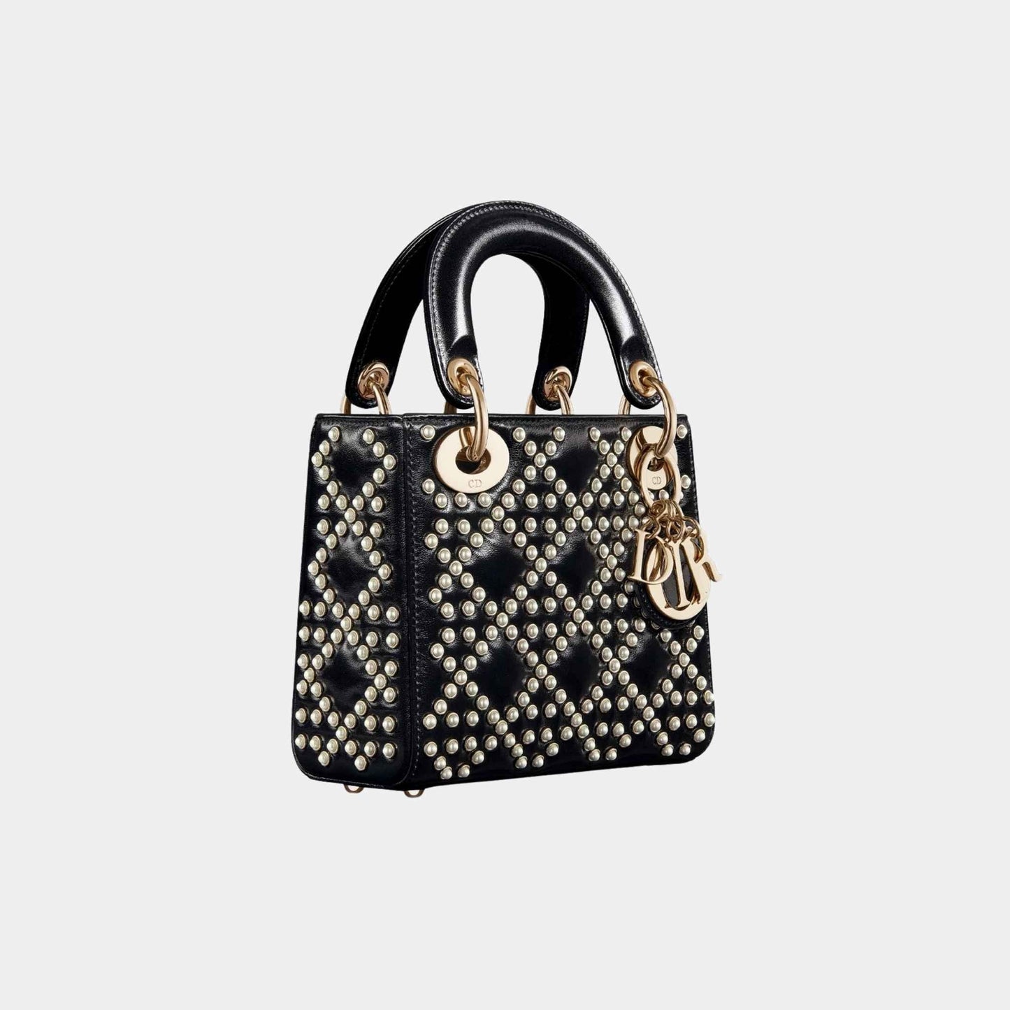 Mini Lady Luxury Dior Bag Black Crinkle Effect