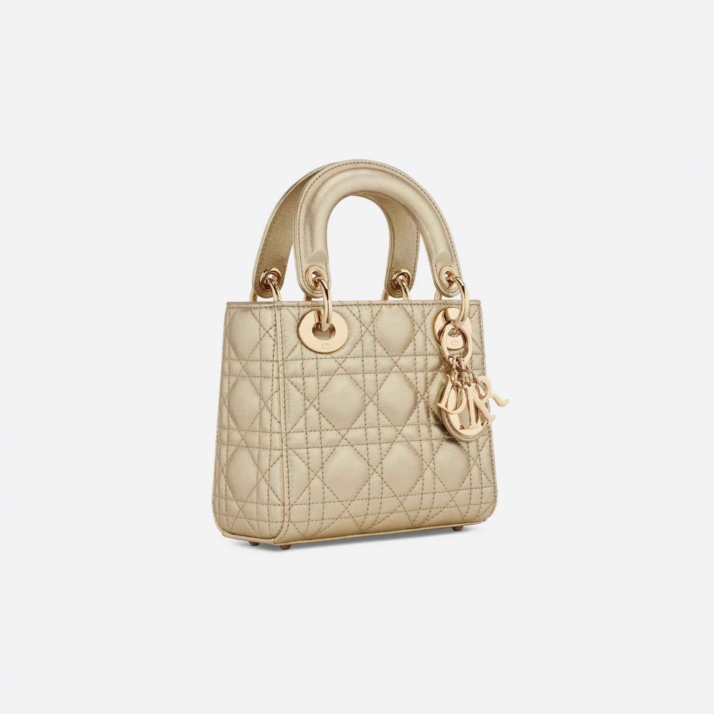 Mini Lady Luxury Dior Bag Metallic Gold-Tone