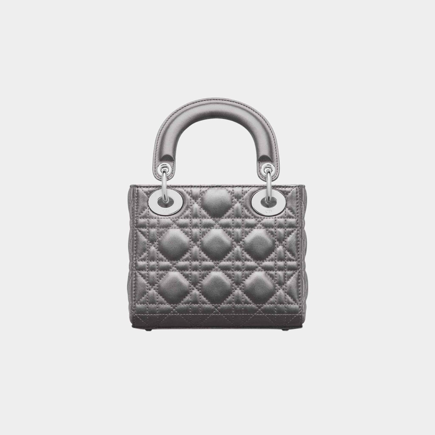 Mini Lady Luxury Dior Bag Metallic Silver Tone