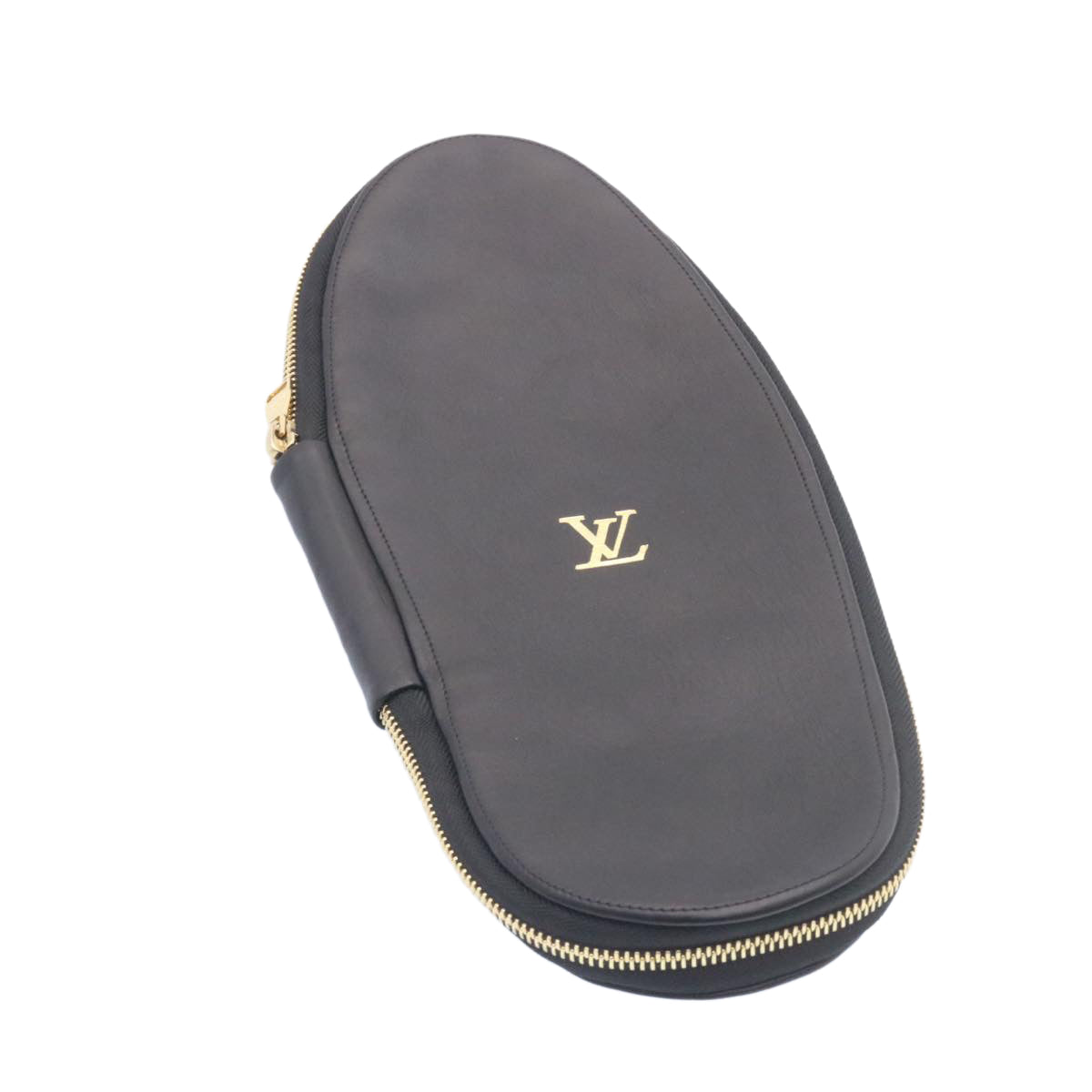 LOUIS VUITTON Supreme Slipper Cover Leather Black LV ds070