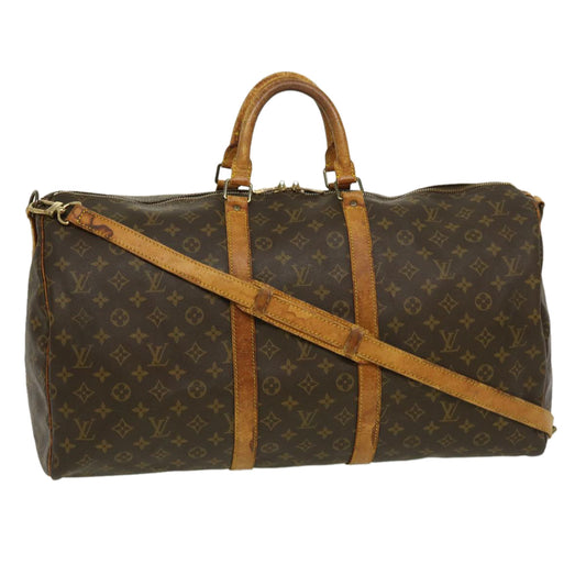 LOUIS VUITTON Monogram Keepall Bandouliere 55 Boston Bag M41414 LV ds522