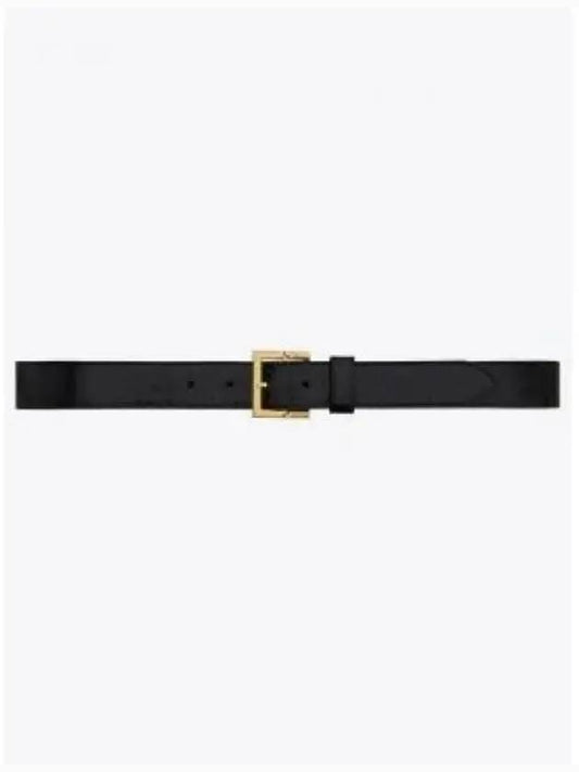 Luxury Saint Laurent Snake Leather Belt Black