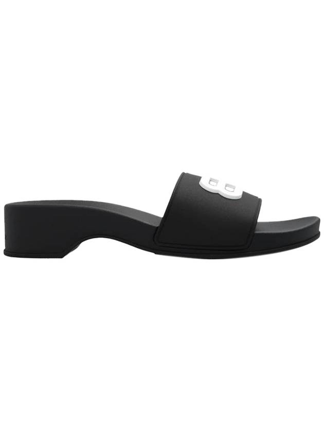 Luxury Balenciaga Rubber Slippers Black
