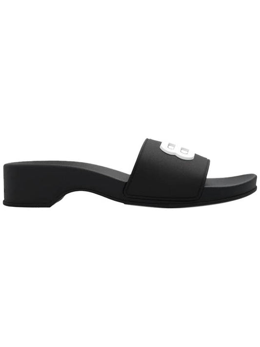Luxury Balenciaga Rubber Slippers Black